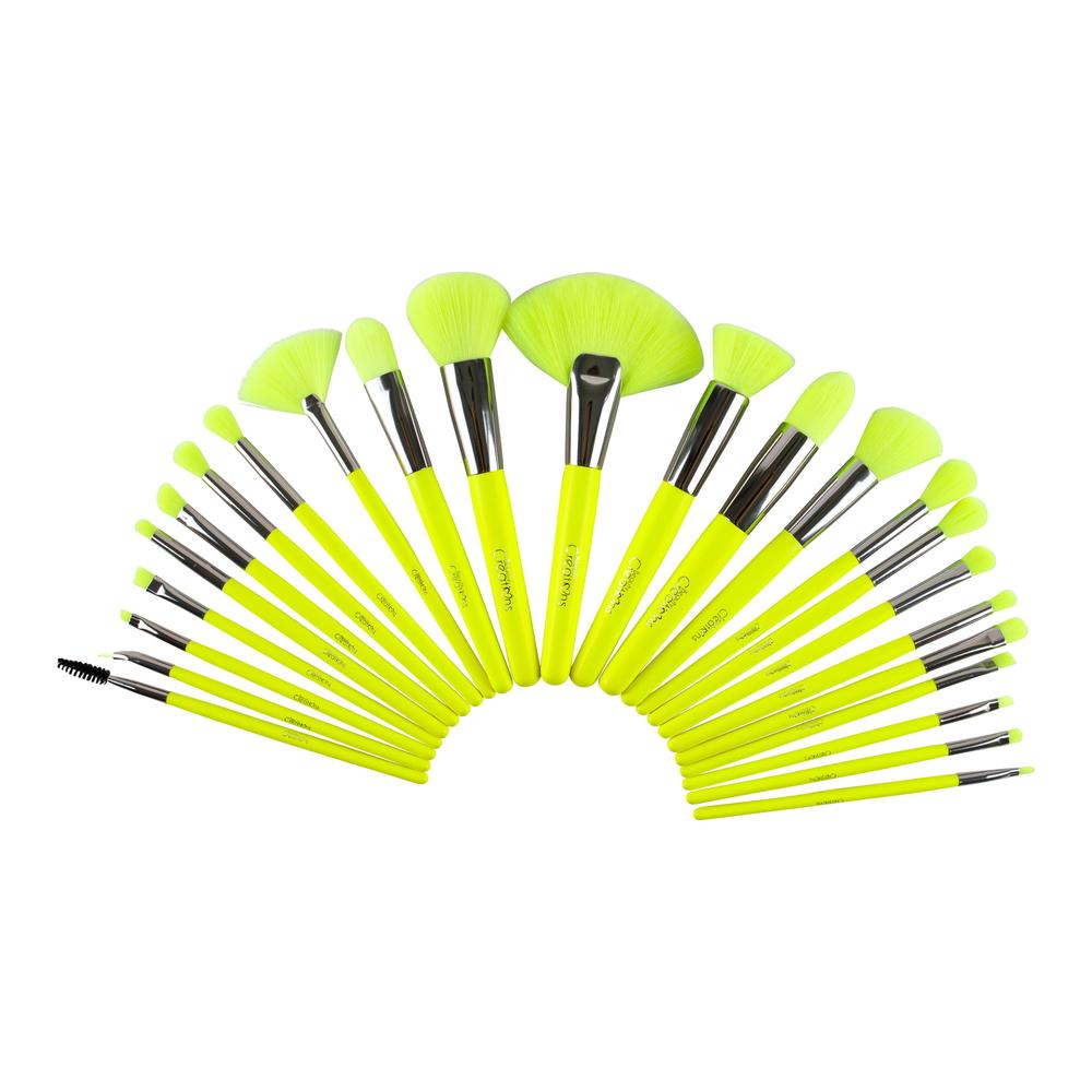 Beauty Creations - Set Brochas 24 Piezas Neon Yellow