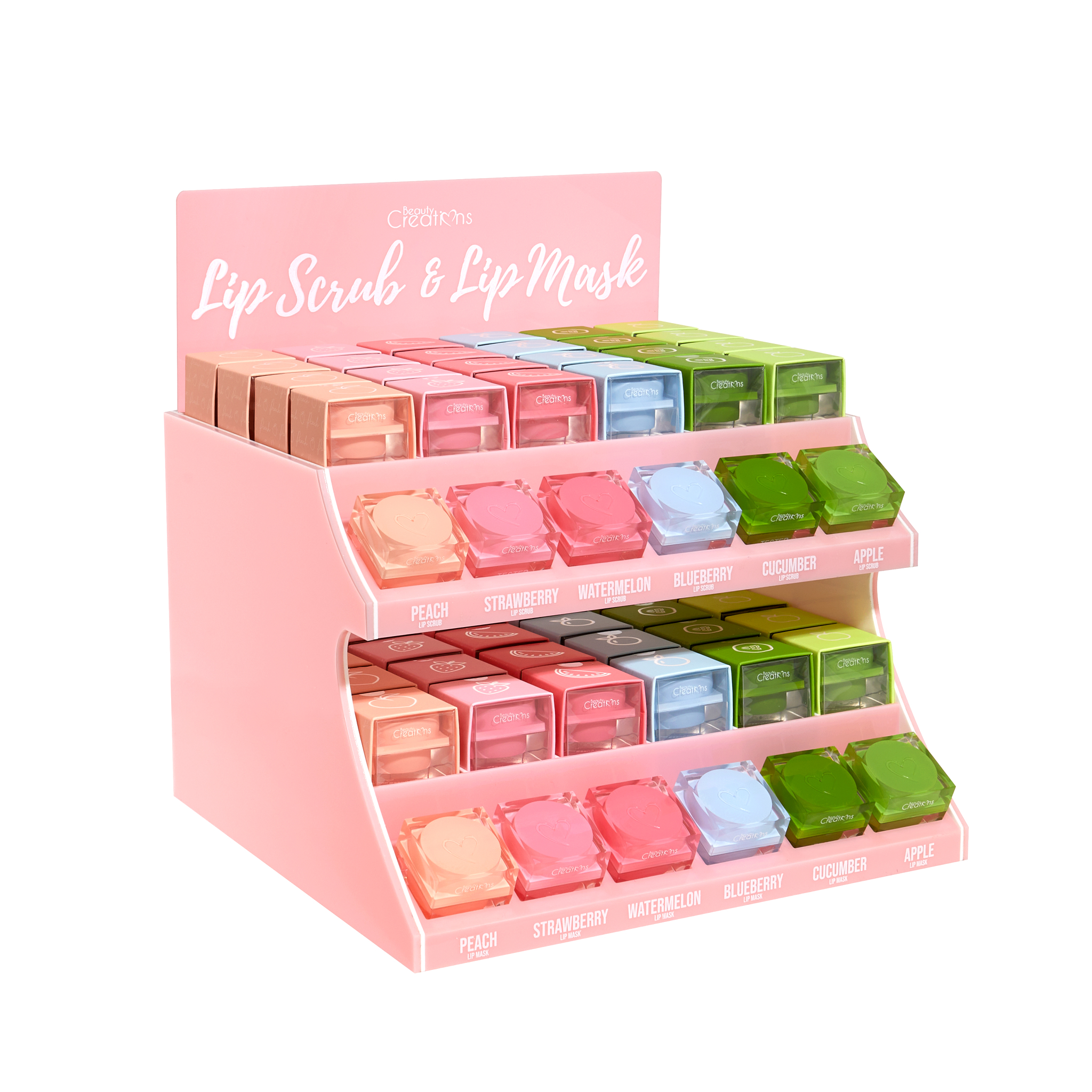 BEAUTY CREATIONS Lip Scrub 72 Lip Mask 72 + 12 TESTERS MAKEMORE