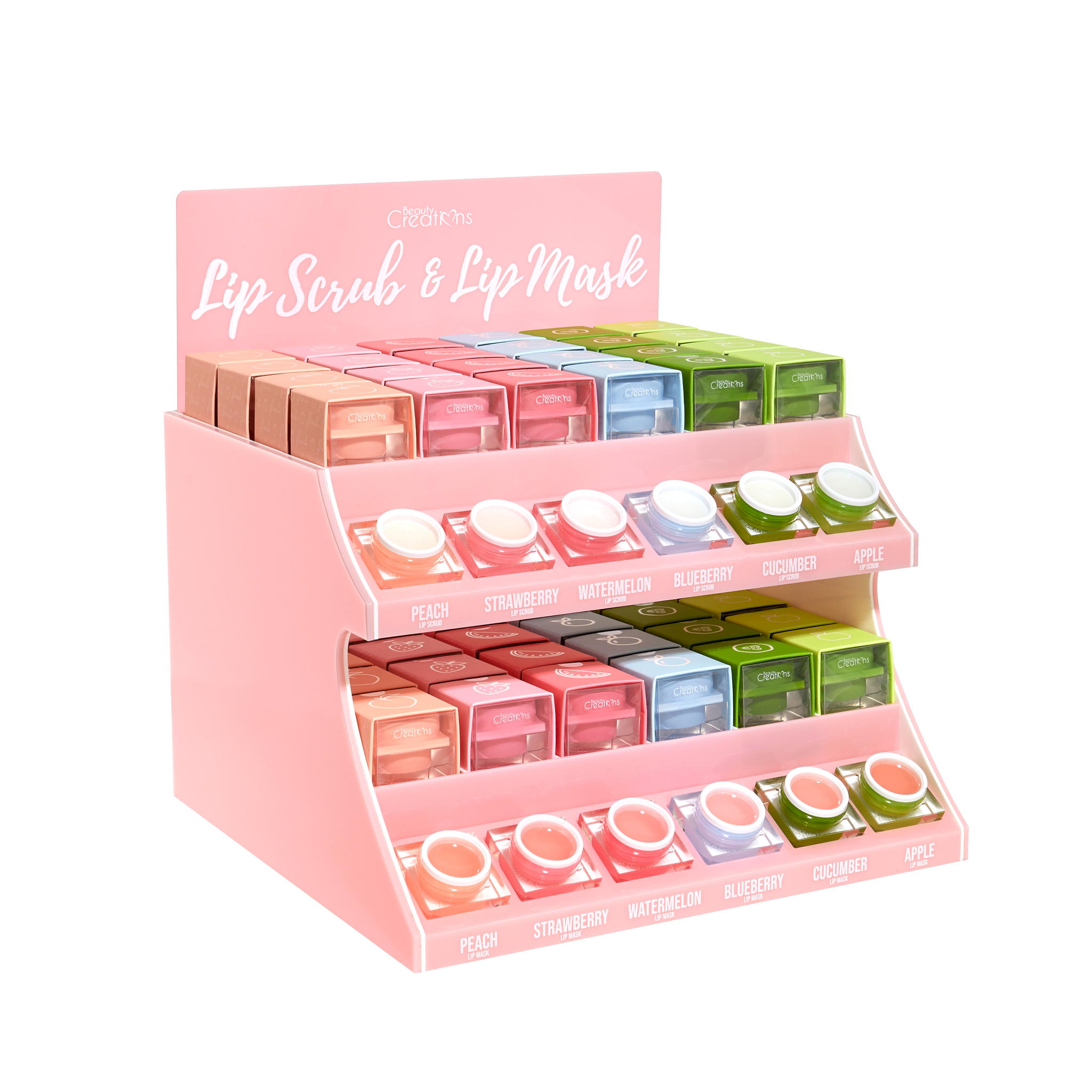 BEAUTY CREATIONS Lip Scrub 72 Lip Mask 72 + 12 TESTERS MAKEMORE