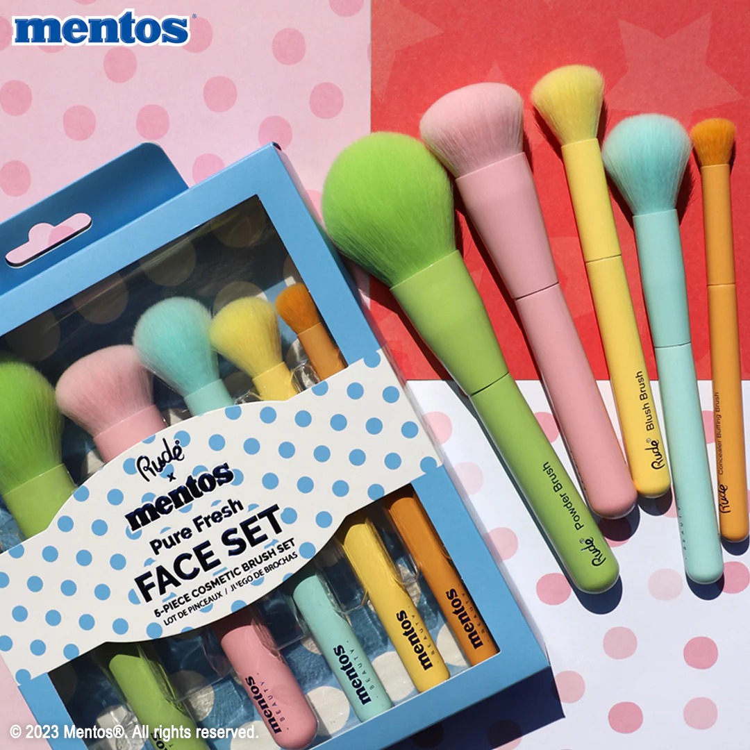 Rude Mentos Face Brush Set 12 Unidades MAKEMORE