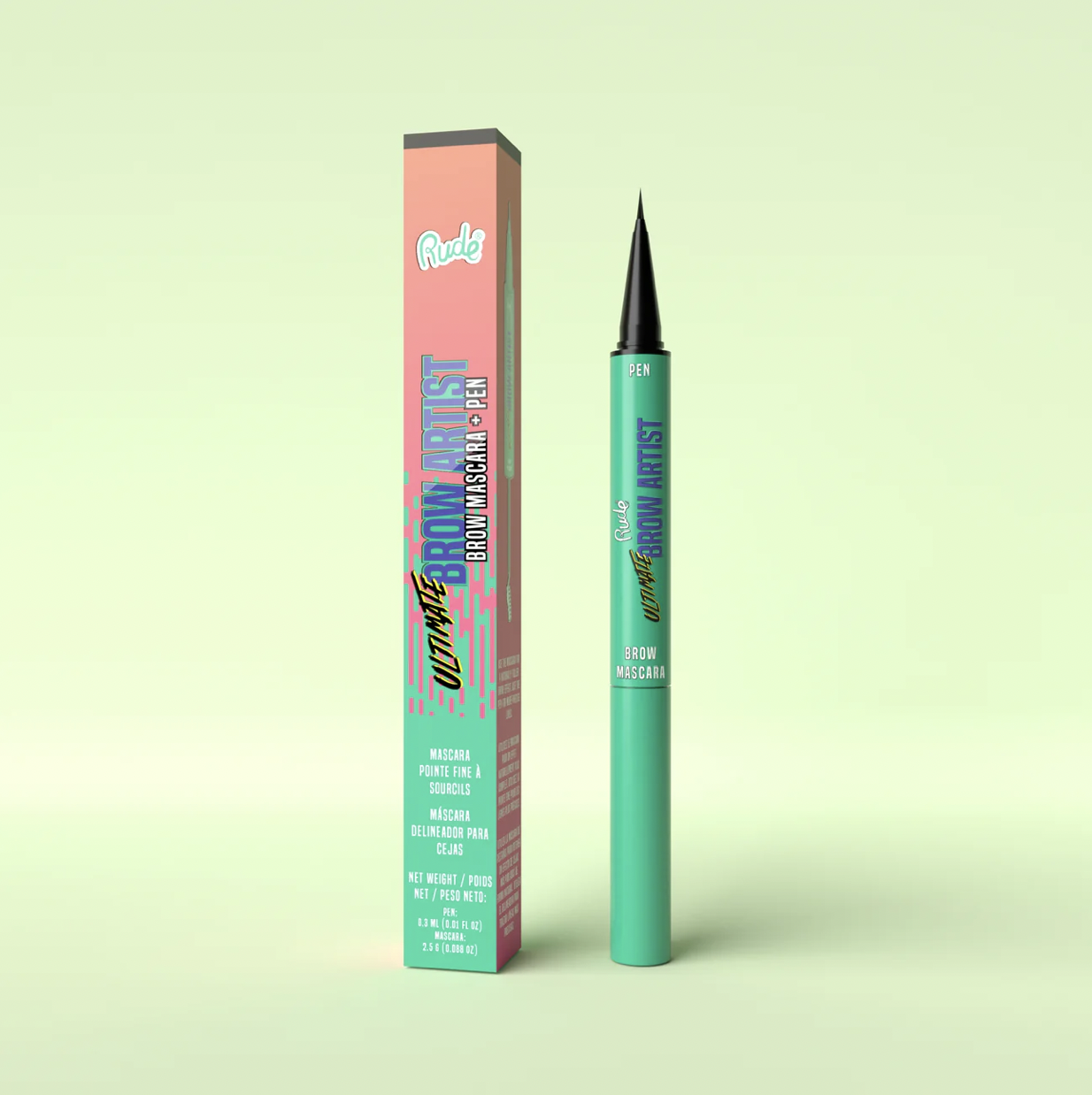 Rude - Ultimate Brow Artist - Brow Mascara + Pen Display 32 Unidades