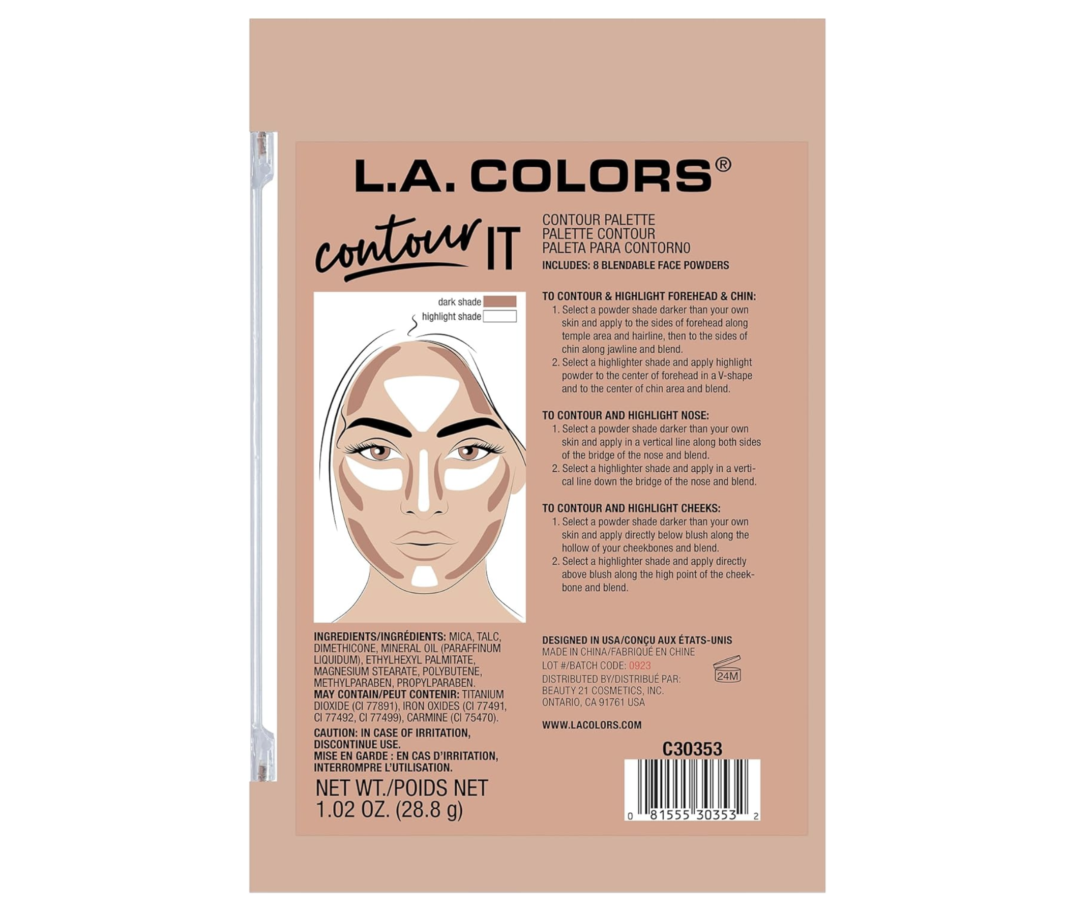La Color - Paleta de Contorno Contour It Medium To Deep C30353
