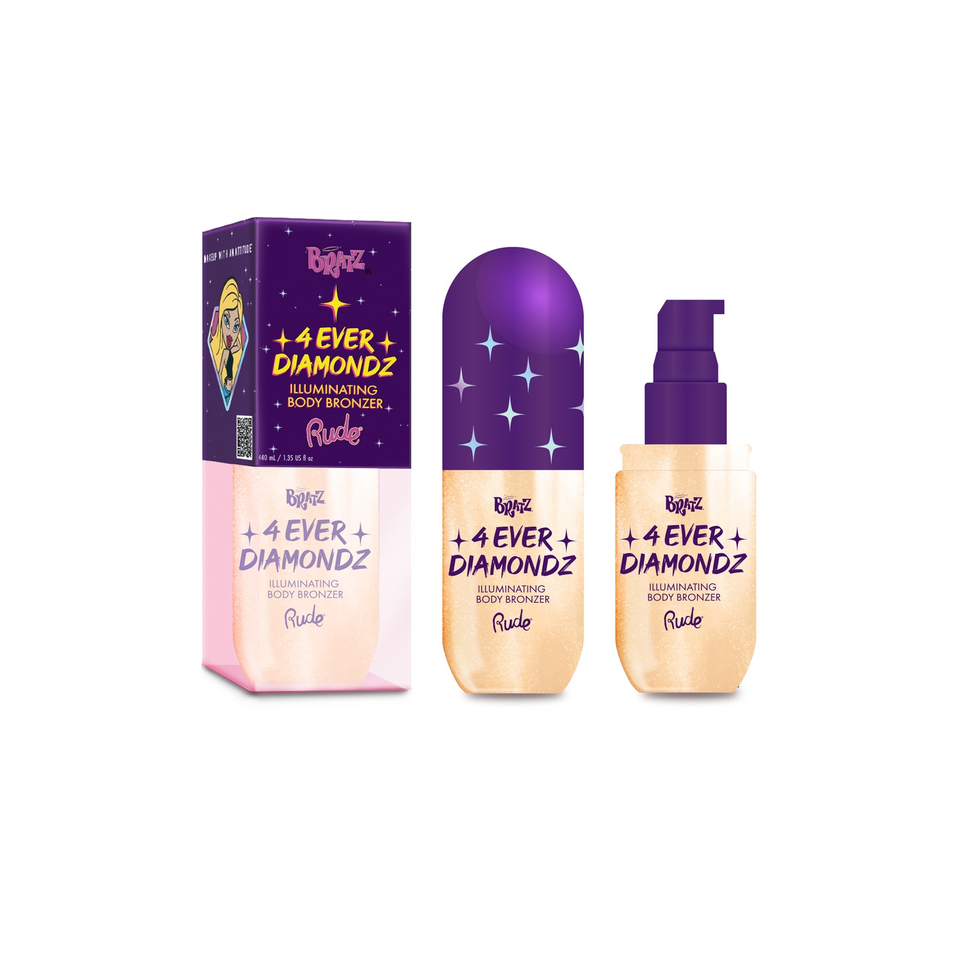 Rude - Bratz 4 Ever Diamondz Illuminating Body Bronzer