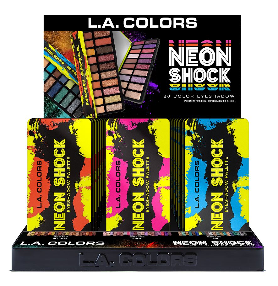 LA Colors - Neon Shock Eyeshadow Display 27 Unidades