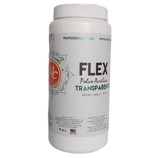 McNails - Flex Polvo Acrilico Transparente 448gr