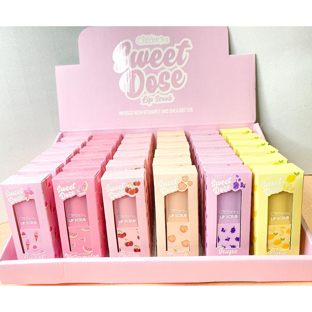 Beauty Creations - Sweet Dose Lip Scrub Display 36 Unidades