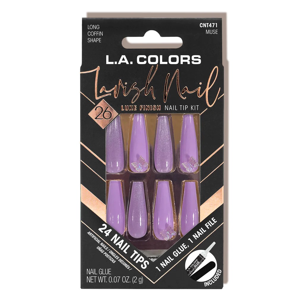 LA Colors (CNT471W) - Lavish Nail Tip KiT MUSE