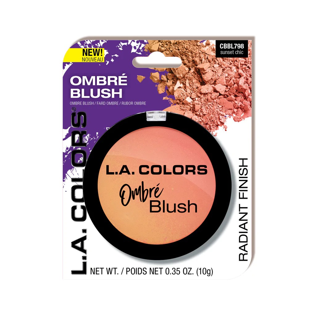 LA Colors - ONBRE BLUSH -SUNSET CHIC- CBBL798 12 pzs