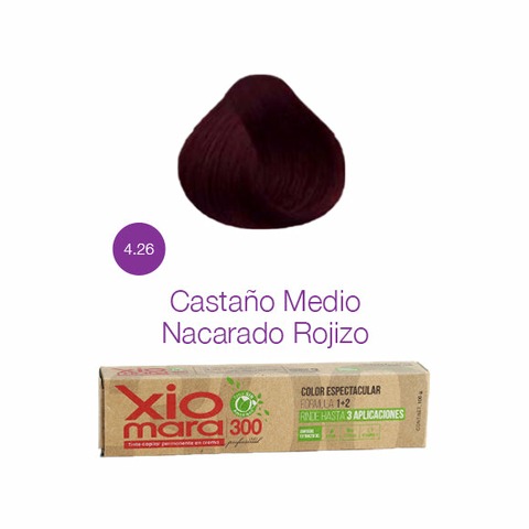 Xiomara - TINTE Sin Amoníaco 300 4.26 Castaño Medio Nacarado Rojizo
