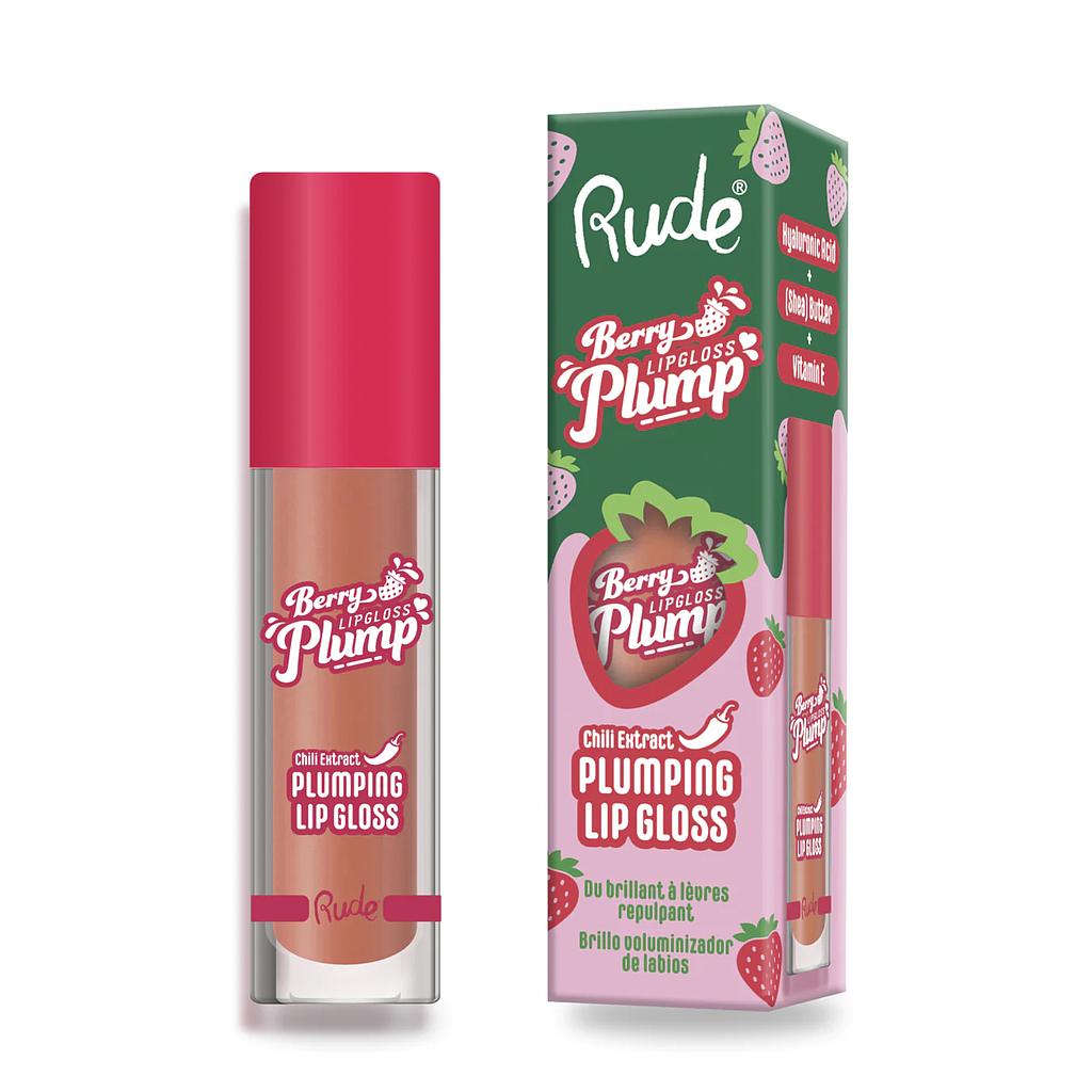 Rude - Berry Plump Lip Gloss Bare