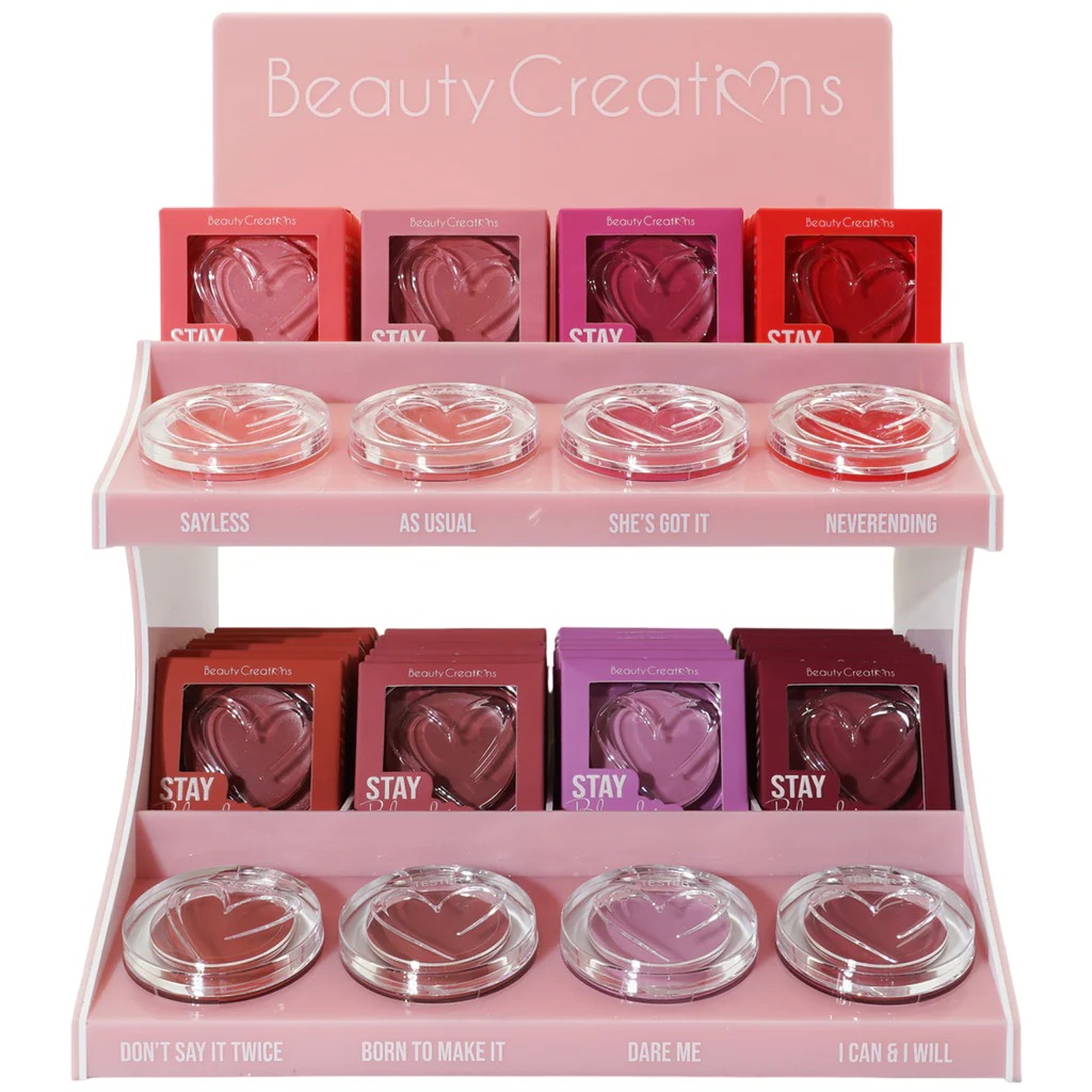 Beauty Creations - Bálsamo Labios y Mejillas Stay Blushin Cute Display 48 Unidades