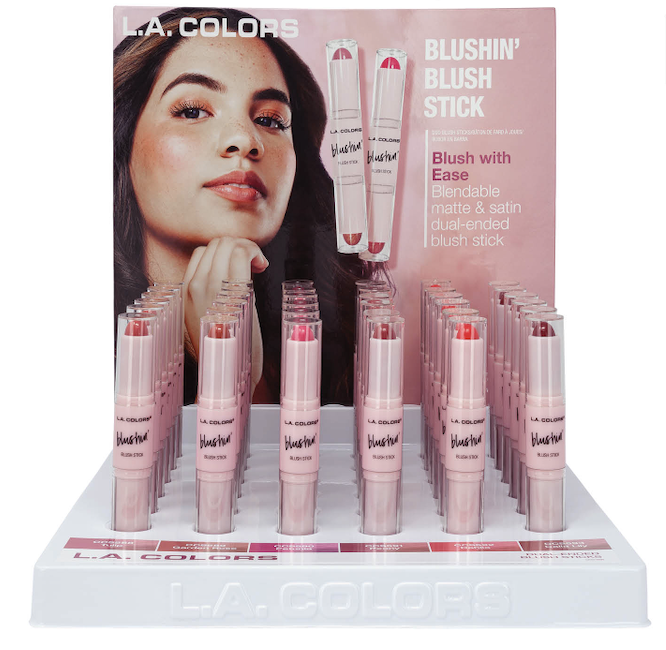La Colors - Rubor Duo en Crema Blushin' Blush Stick CPD526 Display 36 Unidades