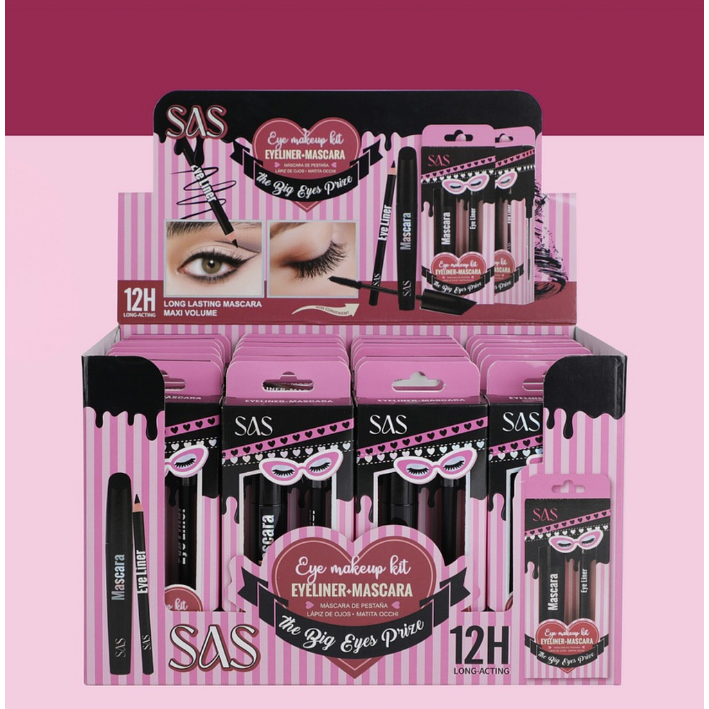 Sas - Duo Mascara de Pestañas &amp; Delineador 24 Unidades SAC074
