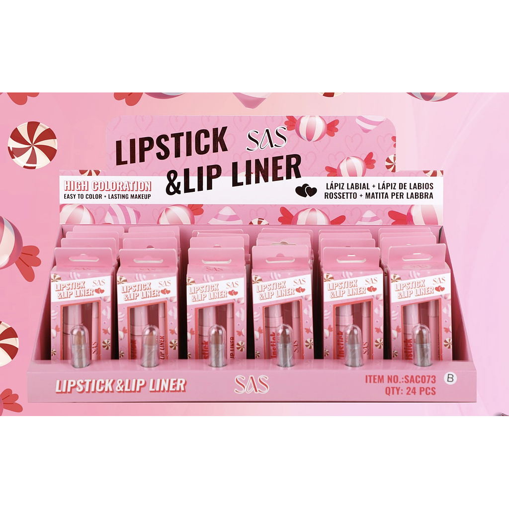 Sas - Duo Delineador &amp; Labial 24 Unidades SAC073B