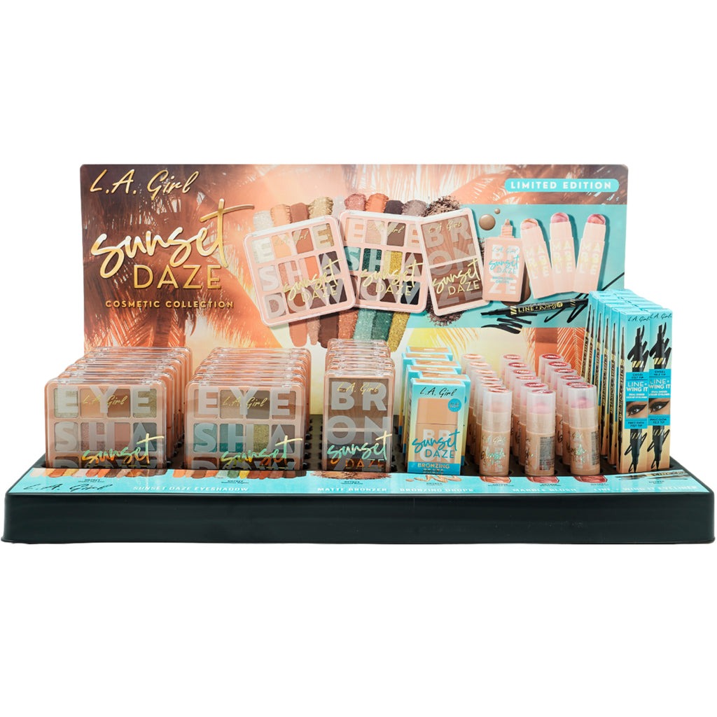 LA Girl - Colección de Cosméticos Sunset Daze Display 54 Unidades G98282
