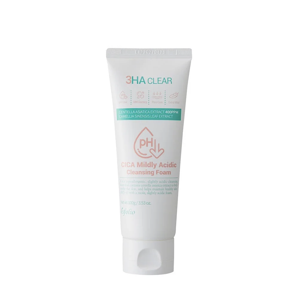 ESFOLIO - 3HA Clear Cica Mildly Acidic Cleansing Foam