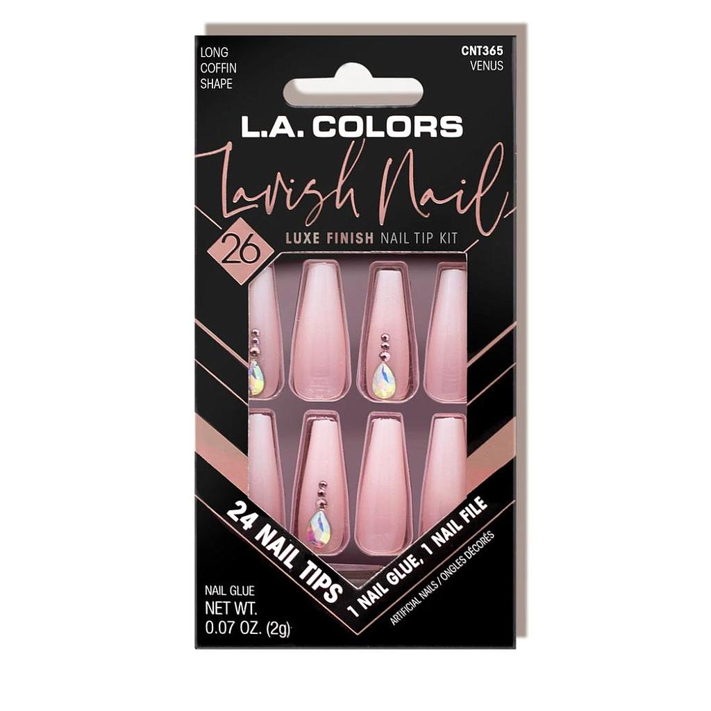 LA Colors - Lavish Nail Tip Kit Venus Cnt365 12 Unidades